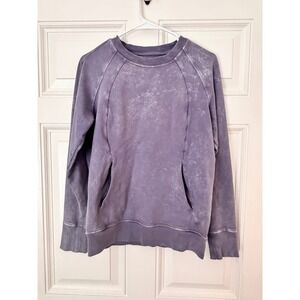 Lululemon Scuba Crewneck Sweatshirt Washed Purple Quartz Pullover LW3CT3S Size 8